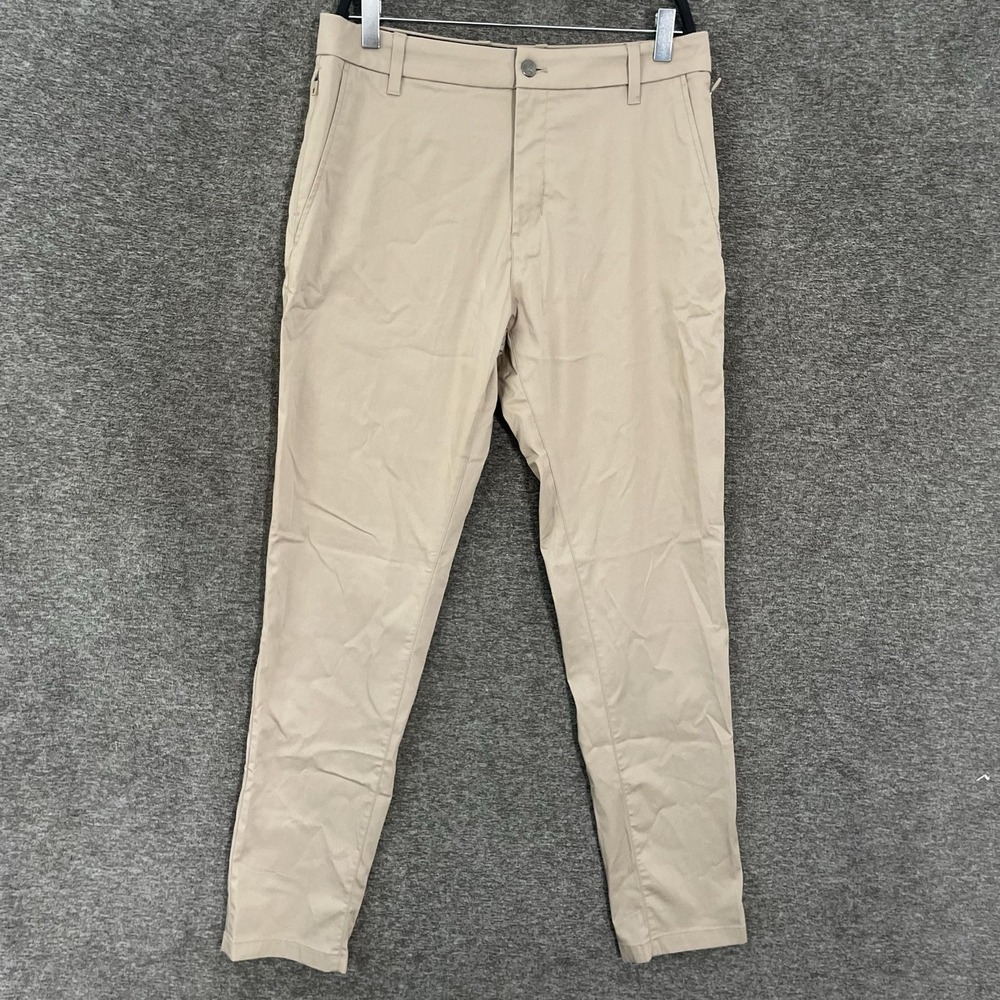 Birddogs Pants Mens 32x32 Beige Chino Stretch Casual Golf Travel Slim Fit